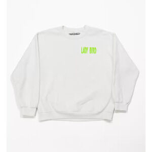 NWOT Jesse Jo Stark Lady Bird Graphic Pullover Crewneck White Sweatshirt Small